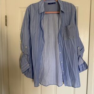 Apt. 9 Light Blue Striped Shirt